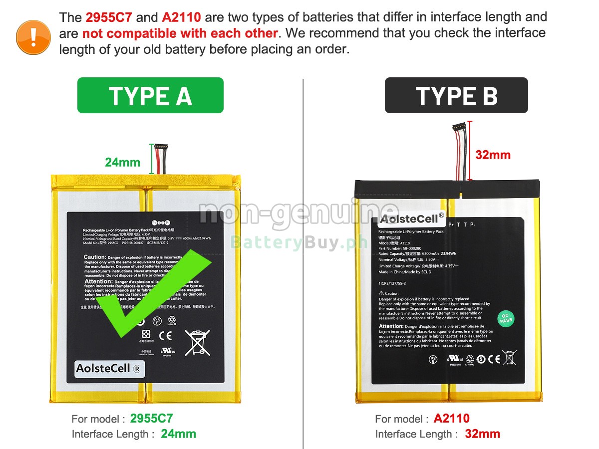 Amazon 58-000377 Replacement Battery