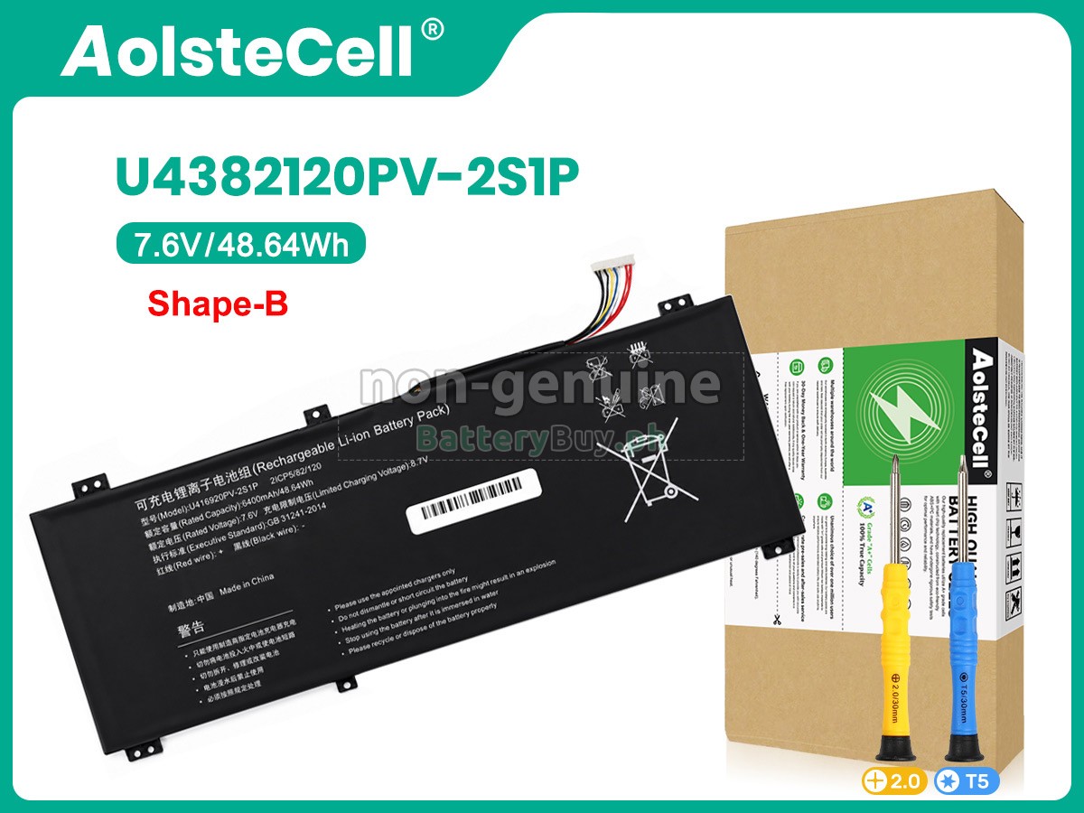 AolsteCell U4382120PV-2S1P Replacement Battery