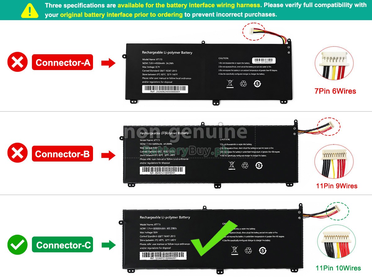 AolsteCell XT173 Replacement Battery
