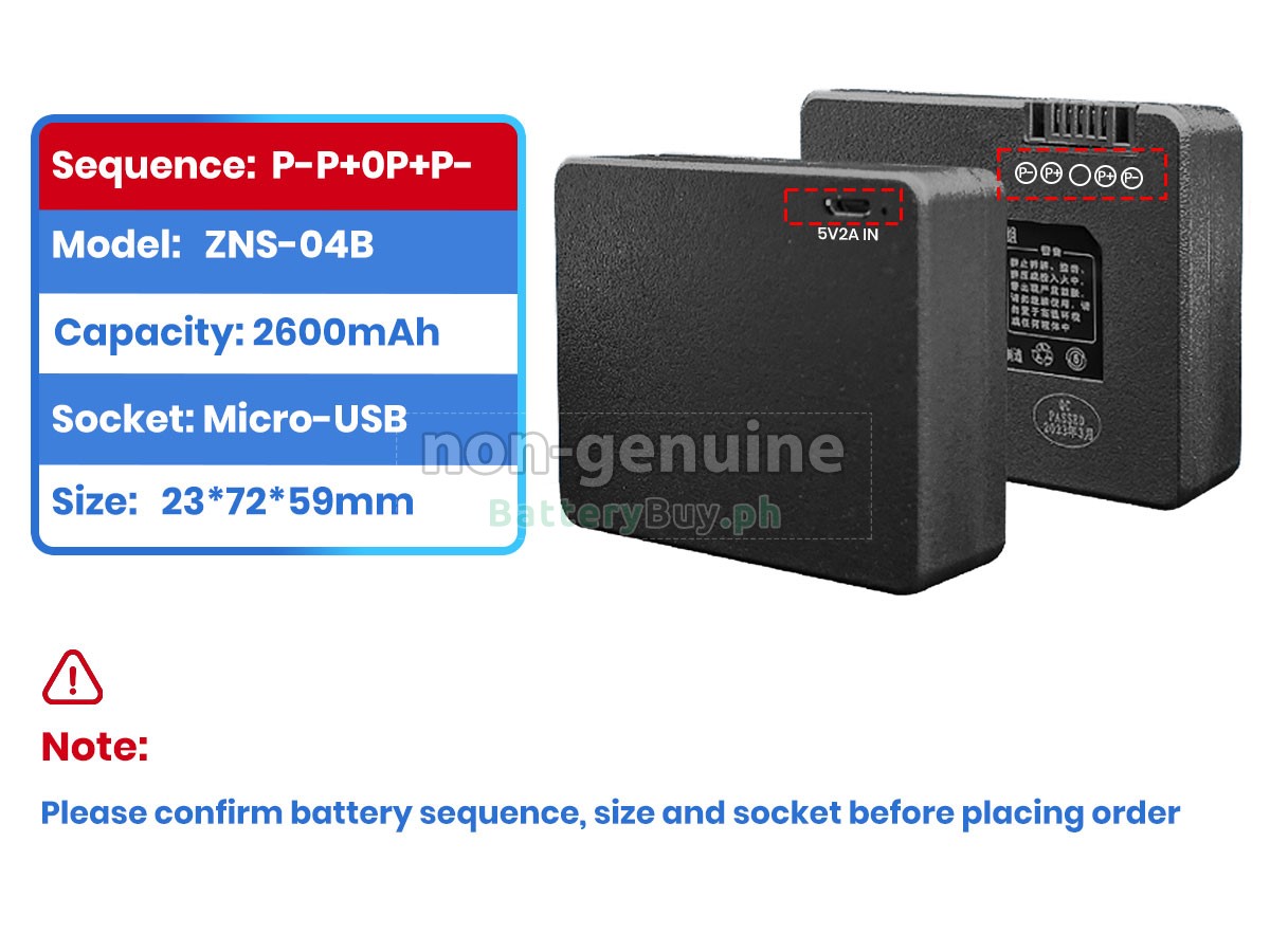 AolsteCell ZNS-04B Replacement Battery