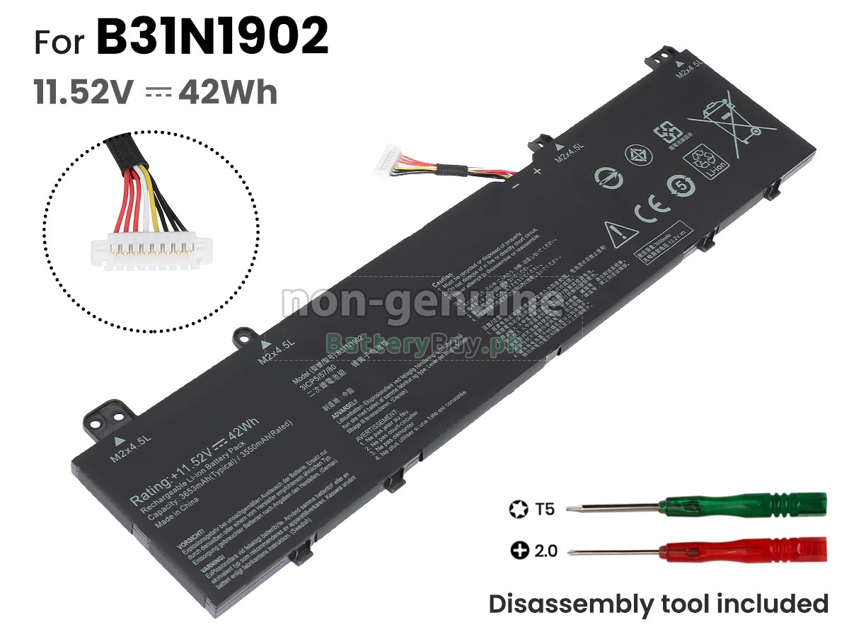 Asus B31N1902(3ICP5/57/80) Replacement Battery