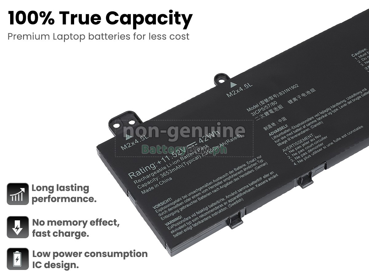 Asus B31N1902(3ICP5/57/80) Replacement Battery
