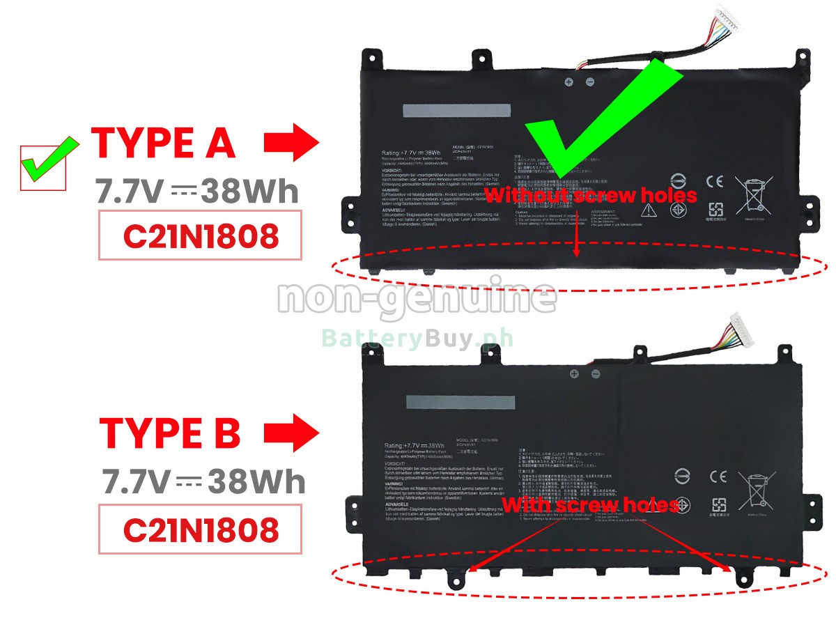 Asus C21N1808 Replacement Battery