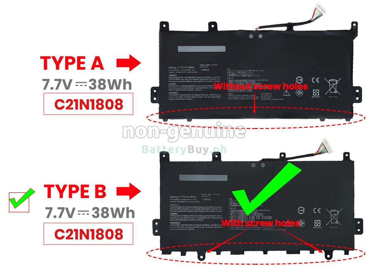 Asus C21N1808 Replacement Battery