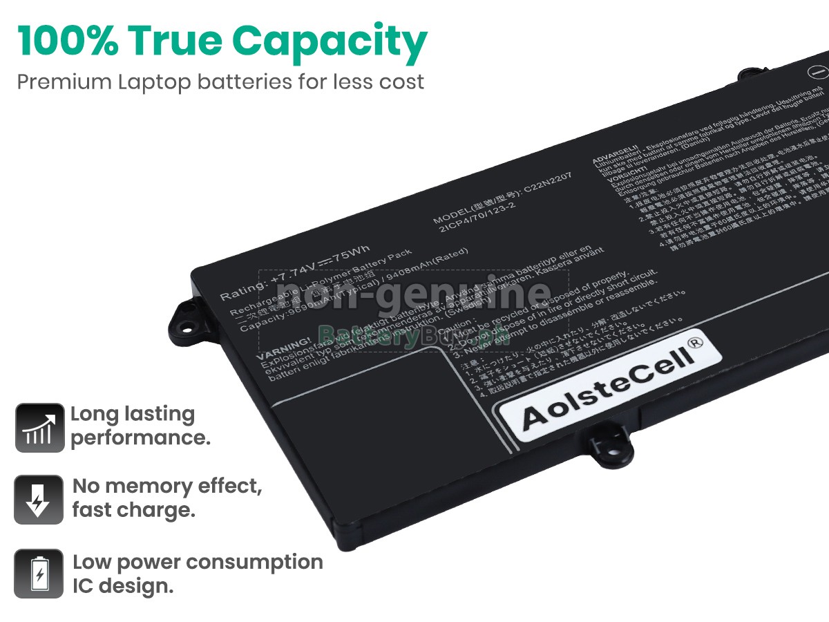 Asus VivoBook S 15 OLED S5507QA-MA001W Replacement Battery
