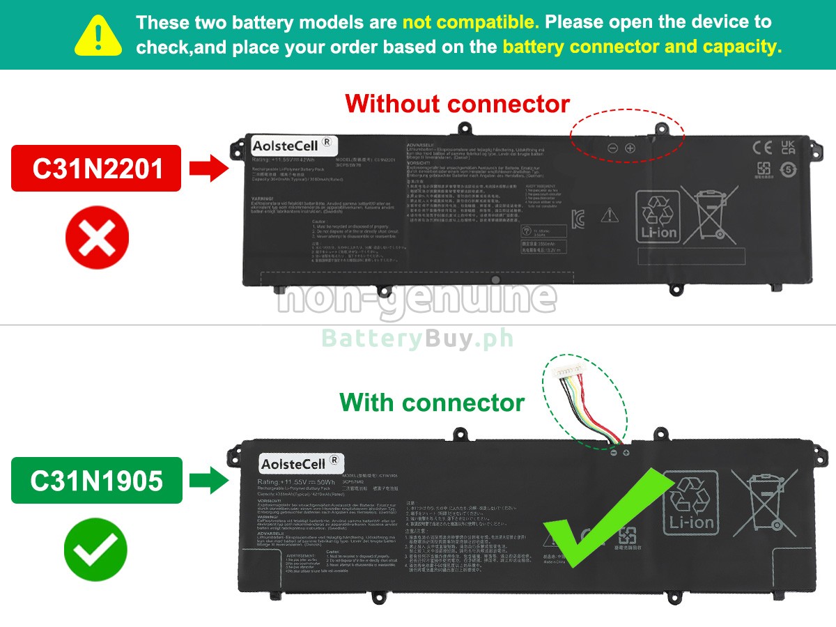 Asus VivoBook 15 X1504ZA-BQ325W Replacement Battery