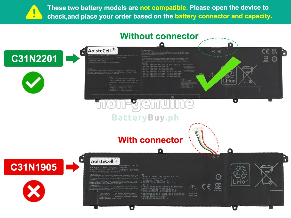 Asus VivoBook 15 X1504ZA-BQ325W Replacement Battery