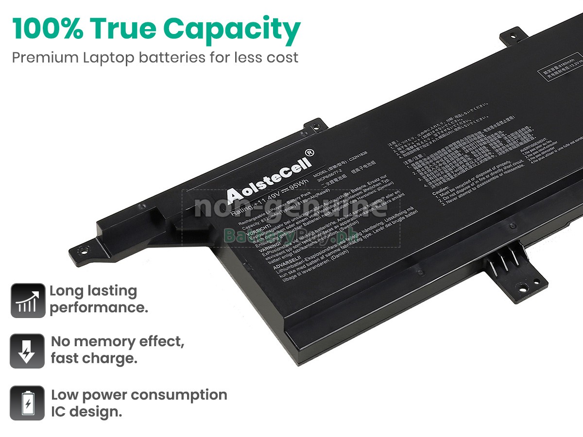 Asus ProART STUDIOBook Pro X W730G2T Replacement Battery