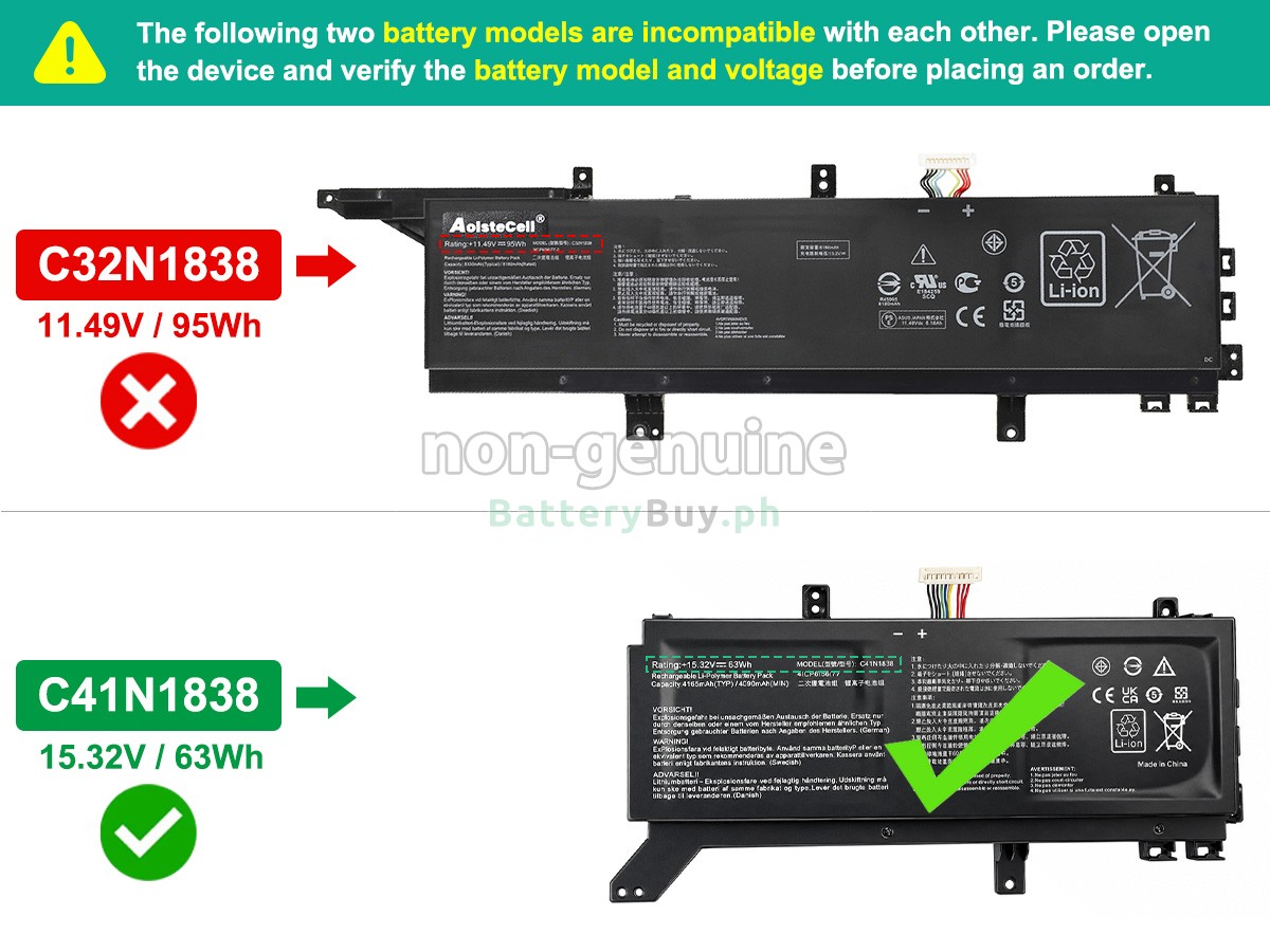 Asus ProART STUDIOBook Pro X W730G2T Replacement Battery
