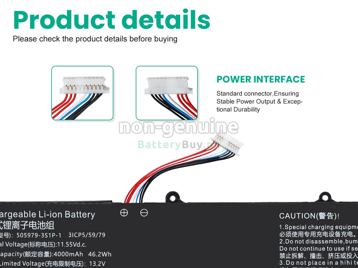 CHUWI 505979-3S1P-1(3ICP5/59/79) Replacement Battery