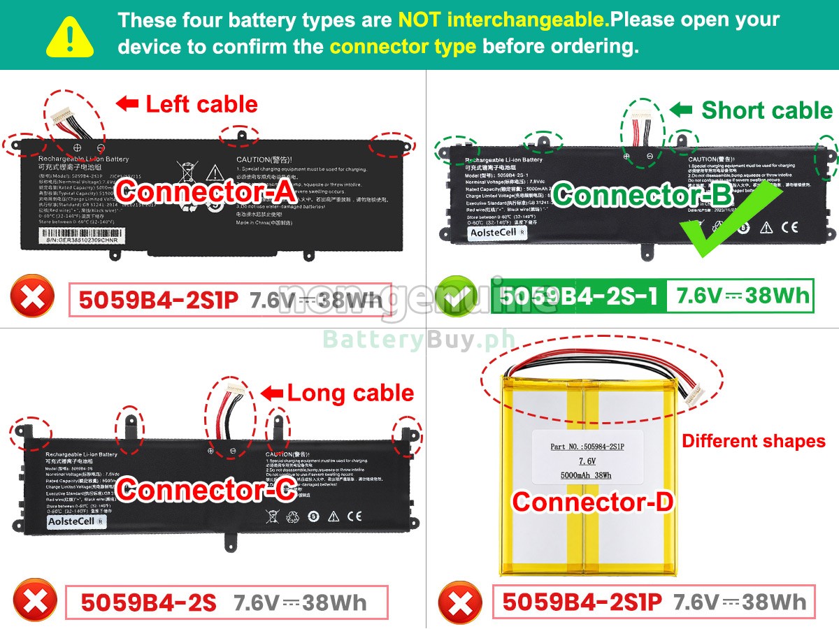 CHUWI 5059B4-2S1P Replacement Battery