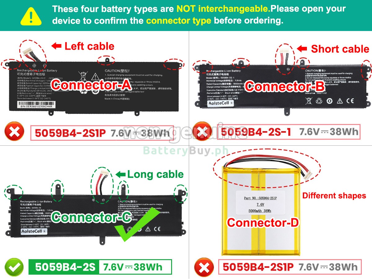 CHUWI 5059B4-2S1P Replacement Battery