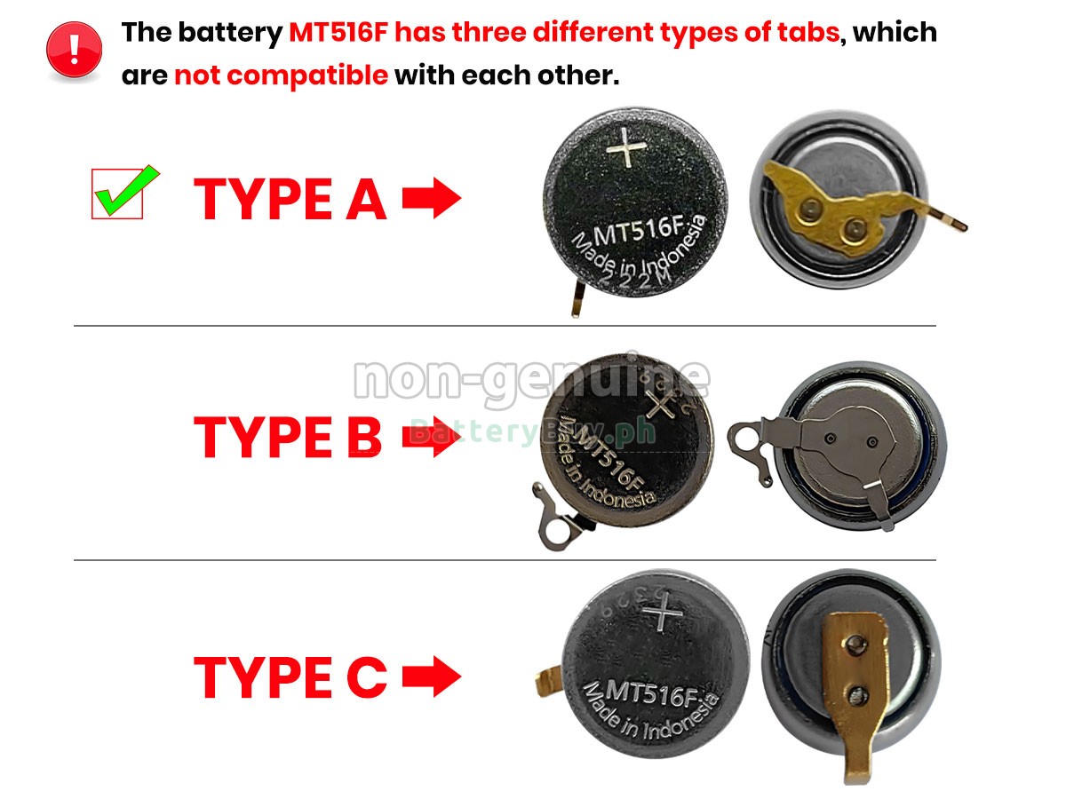 CITIZEN MT516F Replacement Battery