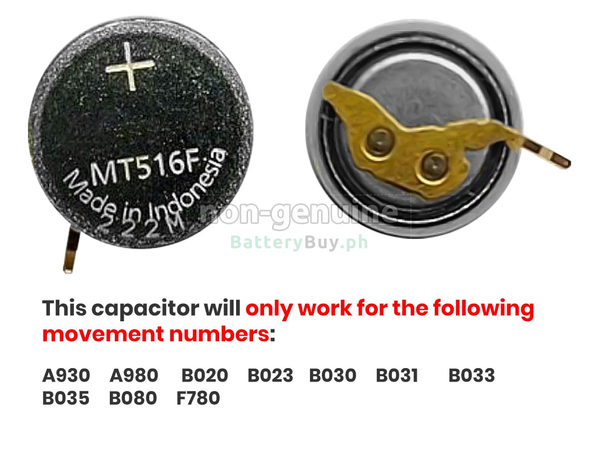 CITIZEN MT516F Replacement Battery