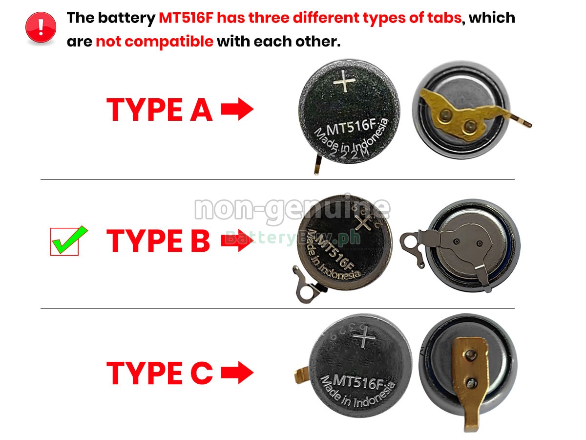 CITIZEN MT516F Replacement Battery