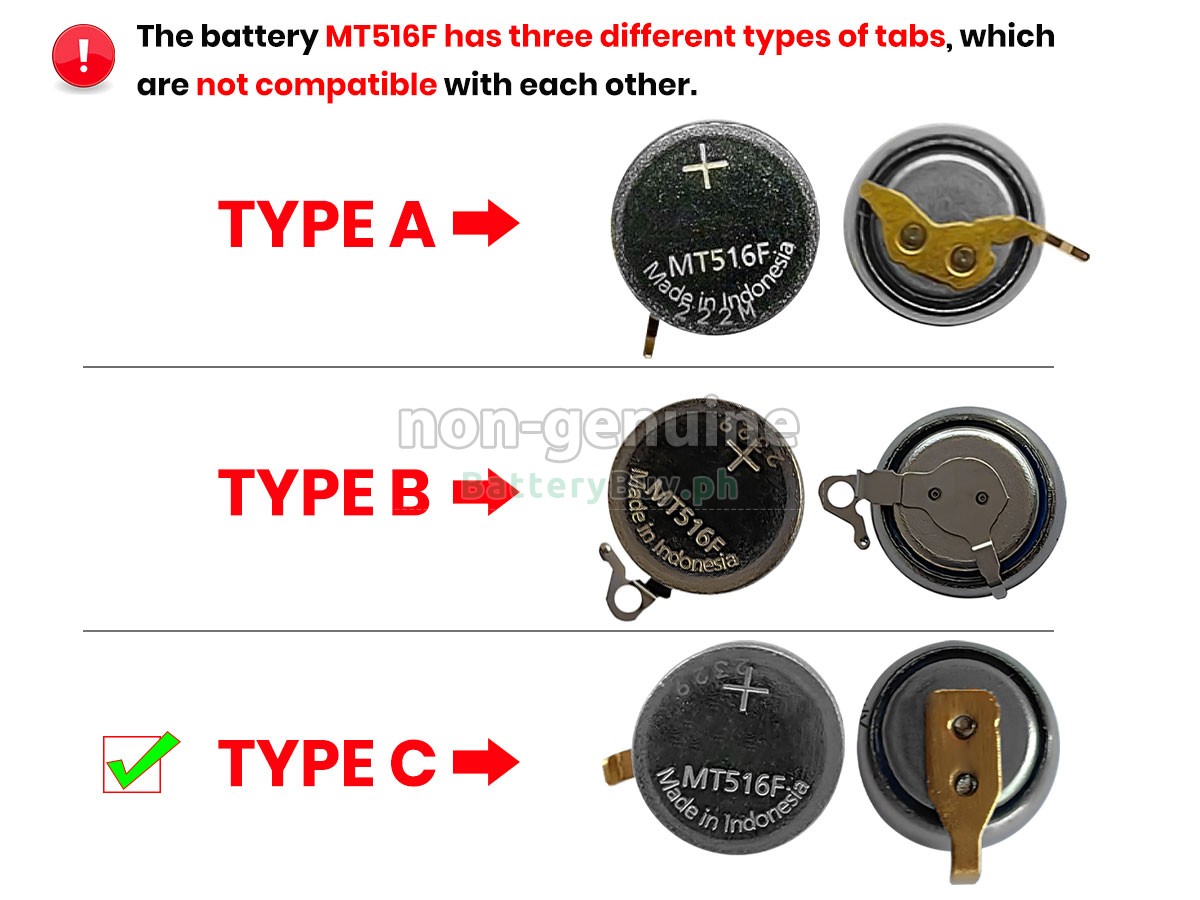 CITIZEN MT516F Replacement Battery