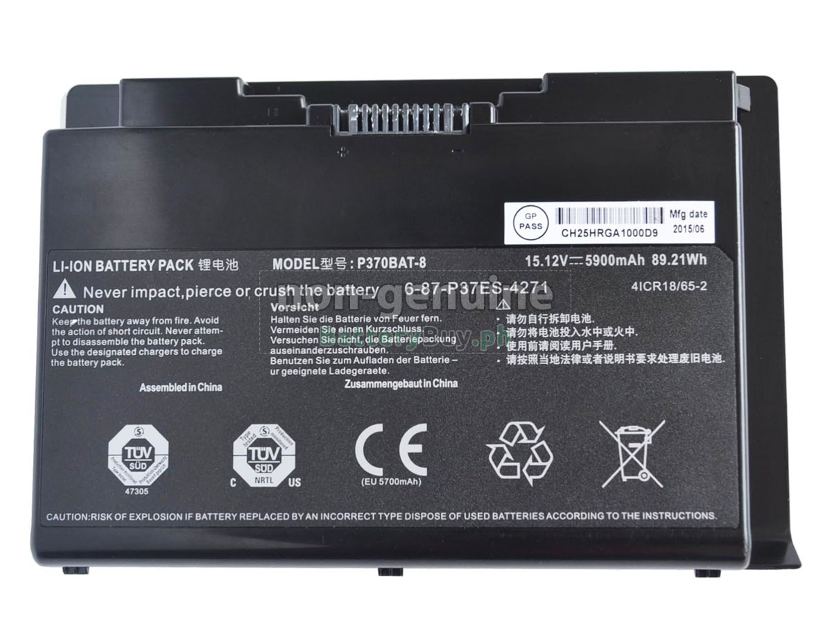 Clevo P370SM Replacement Battery