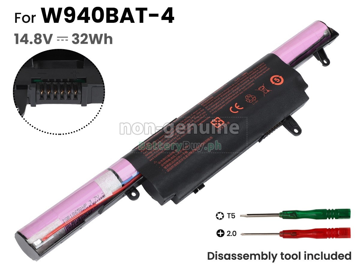Clevo W940LU Replacement Battery