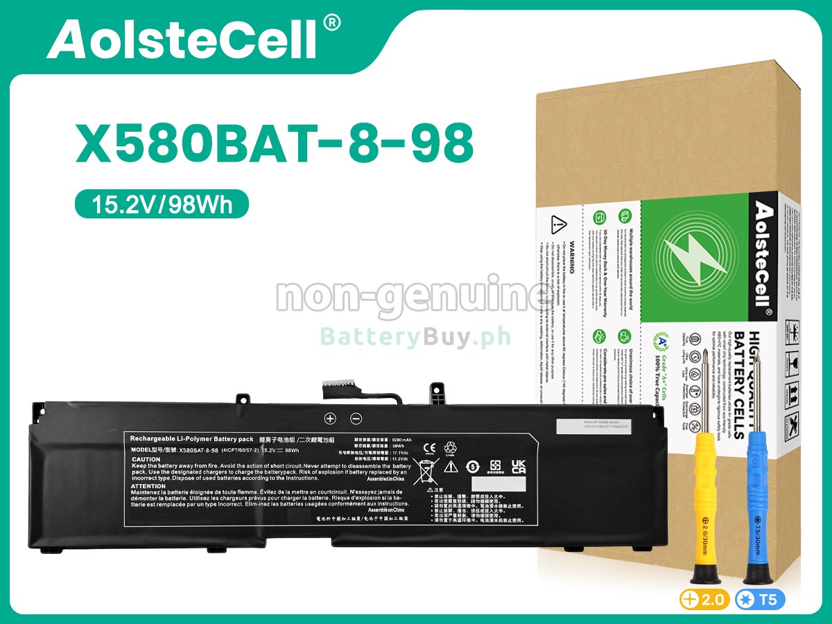 Clevo 6-87-X580S-94J00 Replacement Battery