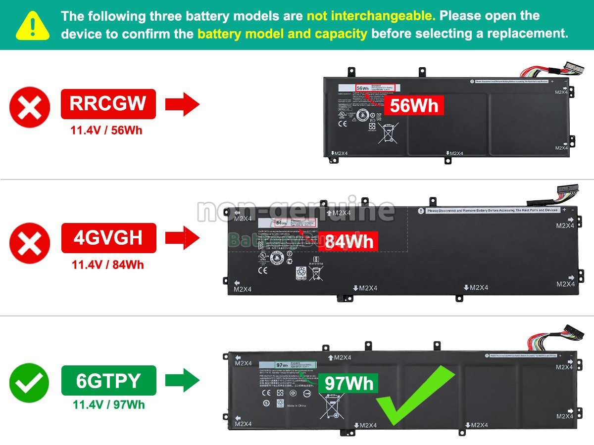 Dell P56F Replacement Battery