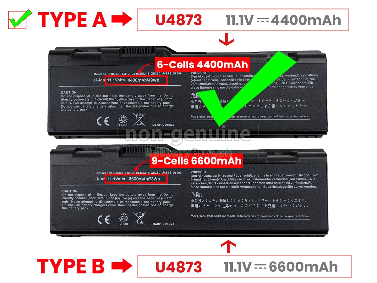 Dell Inspiron 9300 Replacement Battery