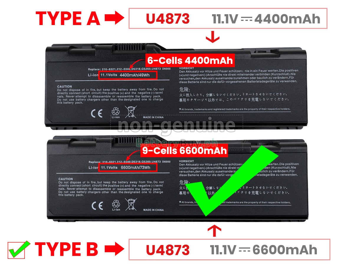 Dell Inspiron 9300 Replacement Battery