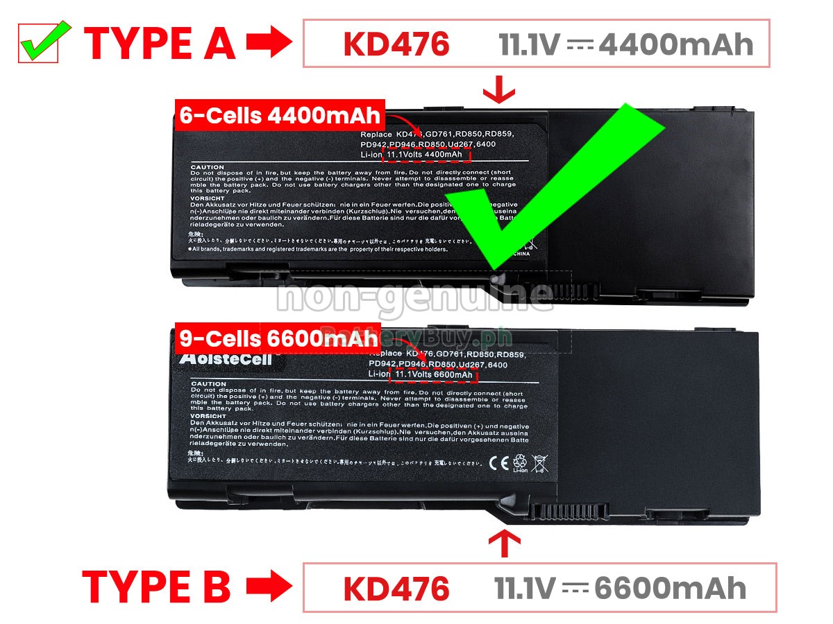 Dell Inspiron 1501 Replacement Battery
