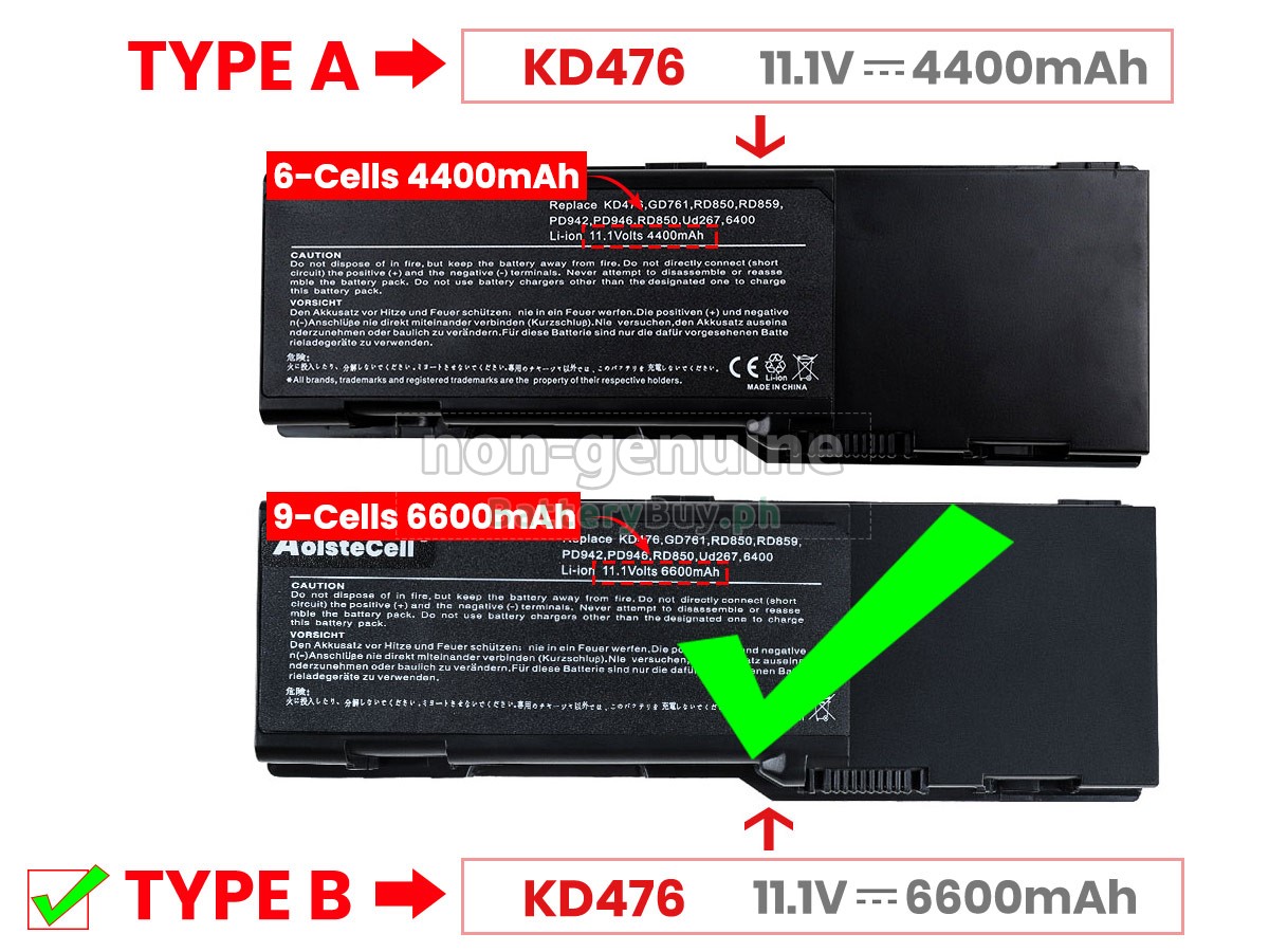 Dell Inspiron 1501 Replacement Battery