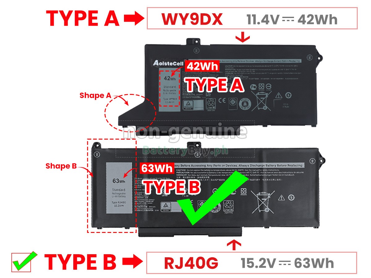 Dell WY9DX Replacement Battery