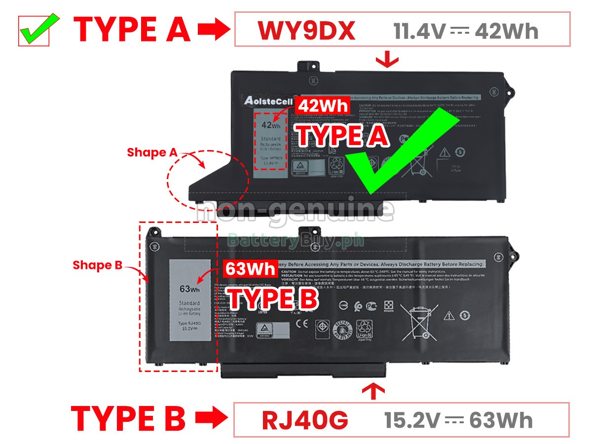 Dell WY9DX Replacement Battery