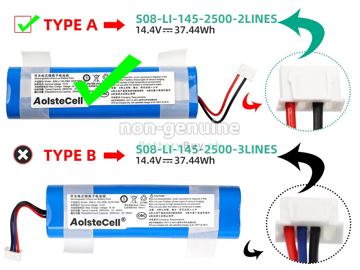 Ecovacs S08-LI-145-2500 Replacement Battery
