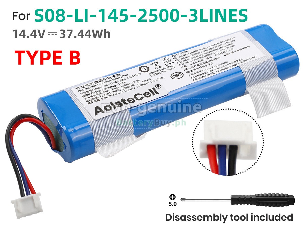 Ecovacs S08-LI-145-2500 Replacement Battery