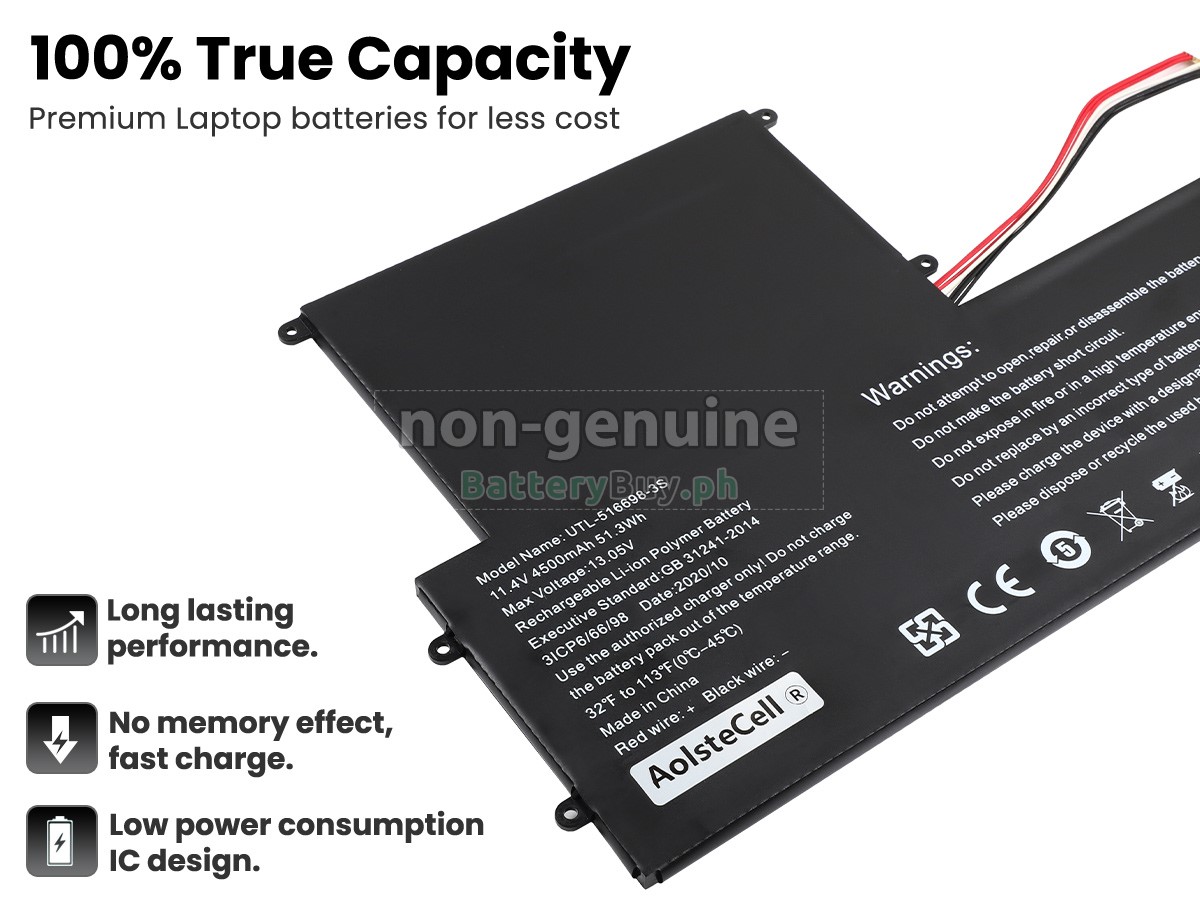 EVOO EVC156-2BK Replacement Battery