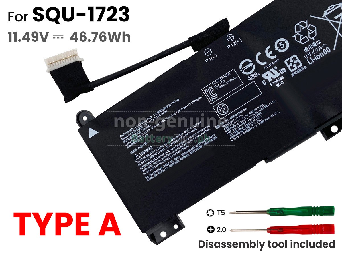 Gigabyte SQU-1723 Replacement Battery