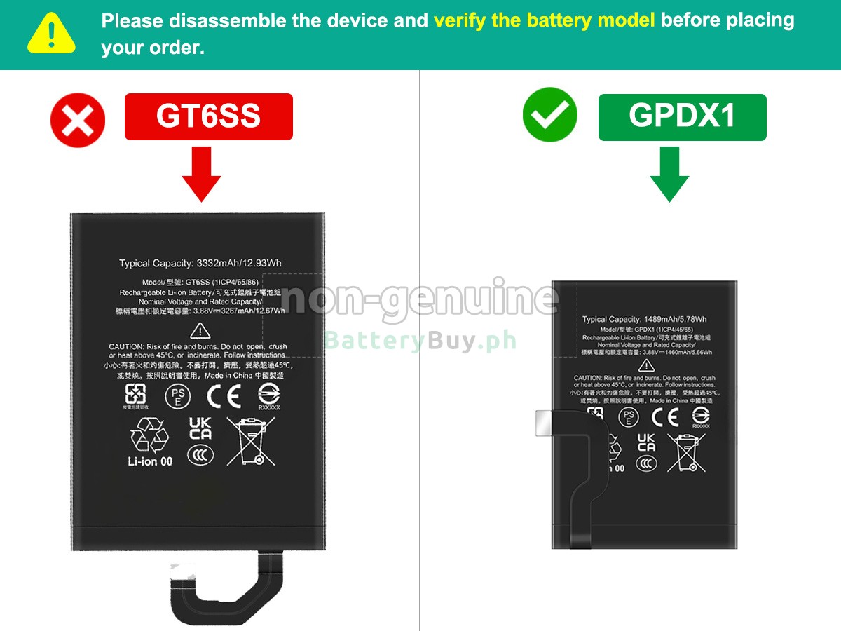 Google PIXEL FOLD Replacement Battery