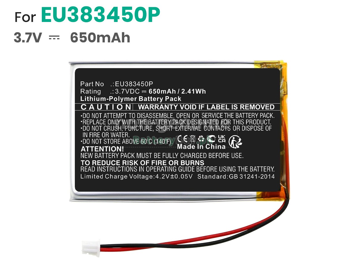 Ingenico EU383450P Replacement Battery