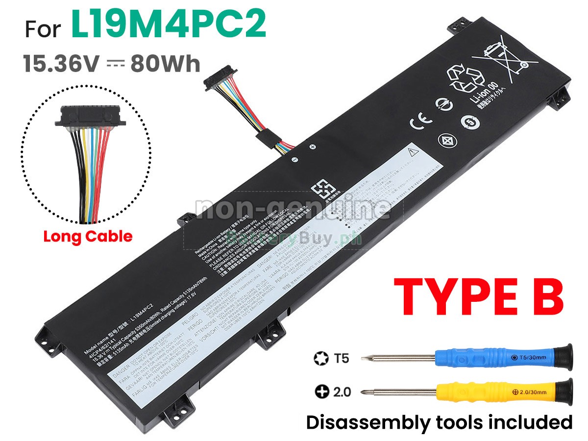 Lenovo LEGION 5-15ARH05-82B5005YMJ Replacement Battery