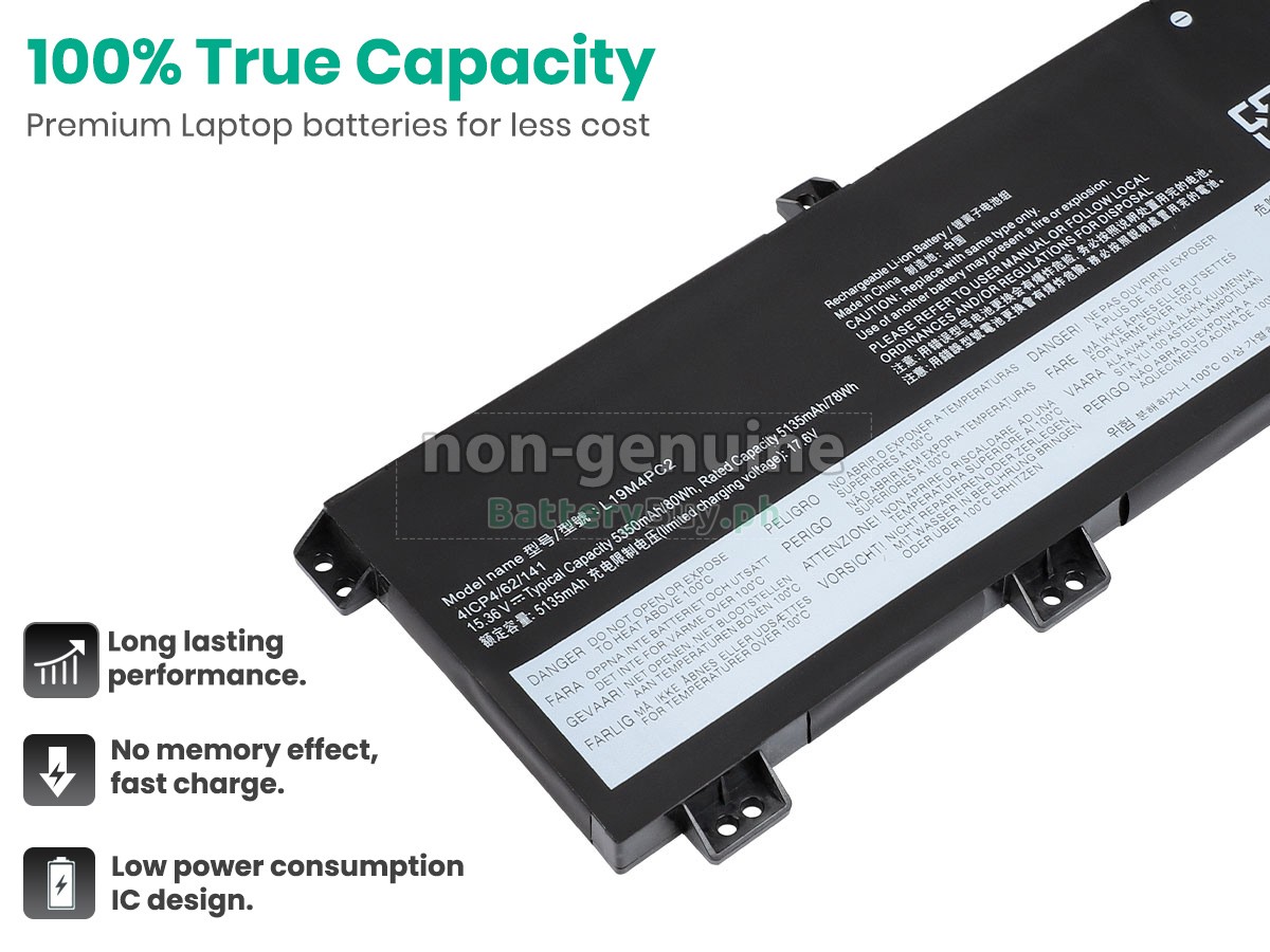 Lenovo LEGION 5-15ARH05-82B5005YMJ Replacement Battery