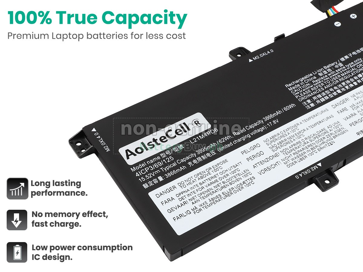 Lenovo THINKBOOK 14 G4+ ARA-21D0000KVN Replacement Battery