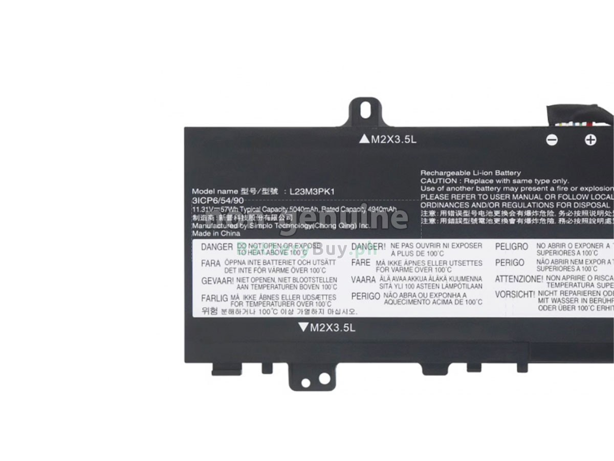 Lenovo L23M3PK1 Replacement Battery