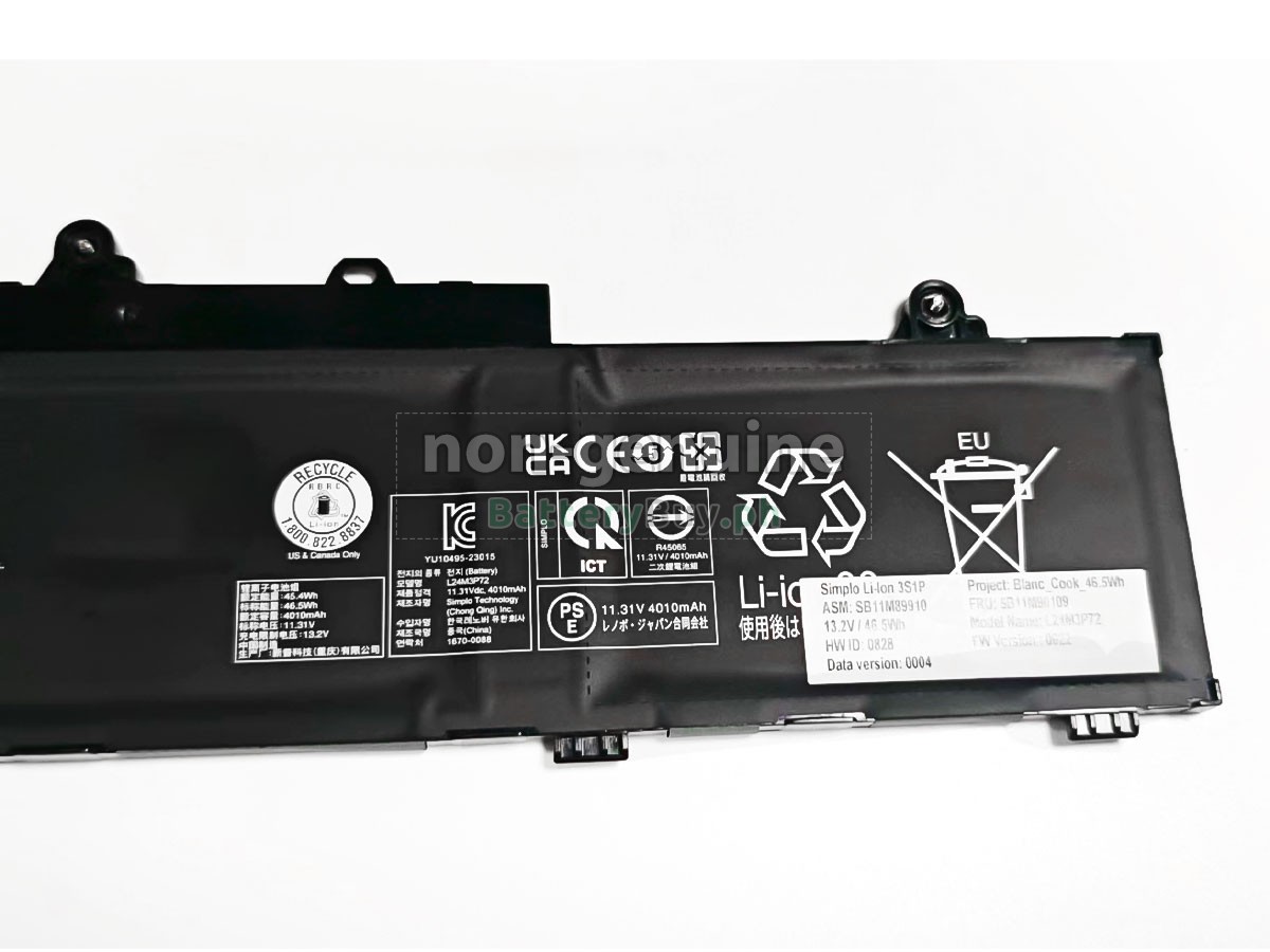 Lenovo ThinkPad L14 GEN 6-21S80033UE Replacement Battery