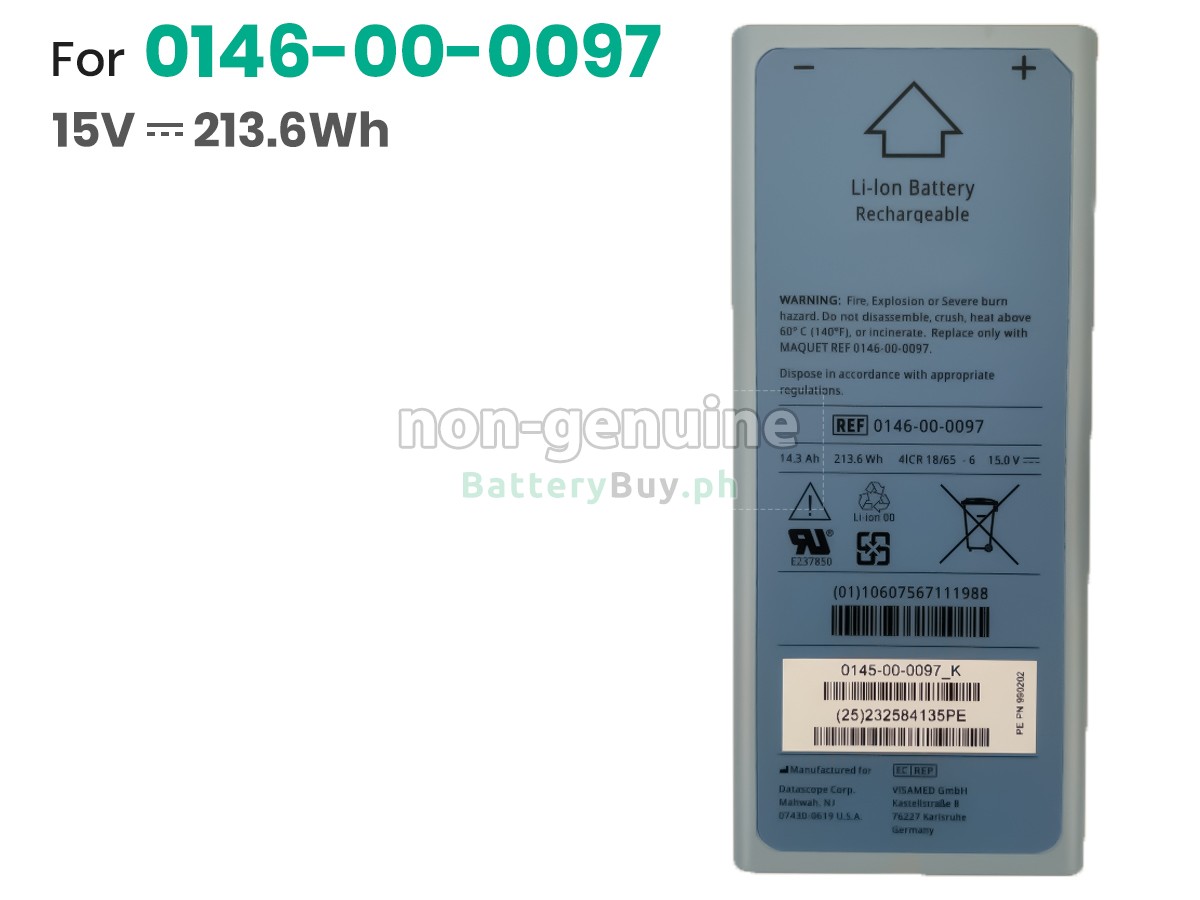 Maquet CARDIOSAVE Replacement Battery