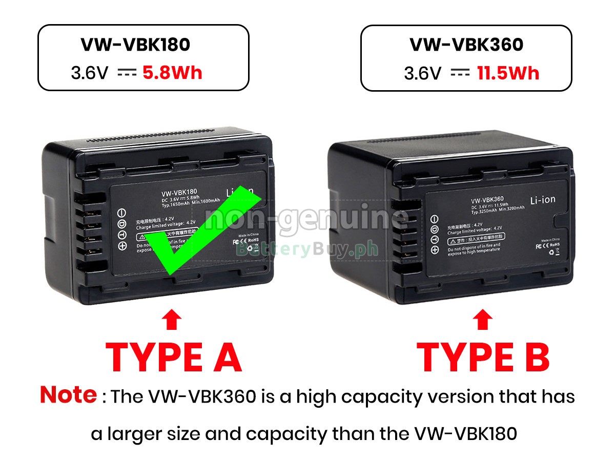 Panasonic HDC-TM95 Replacement Battery