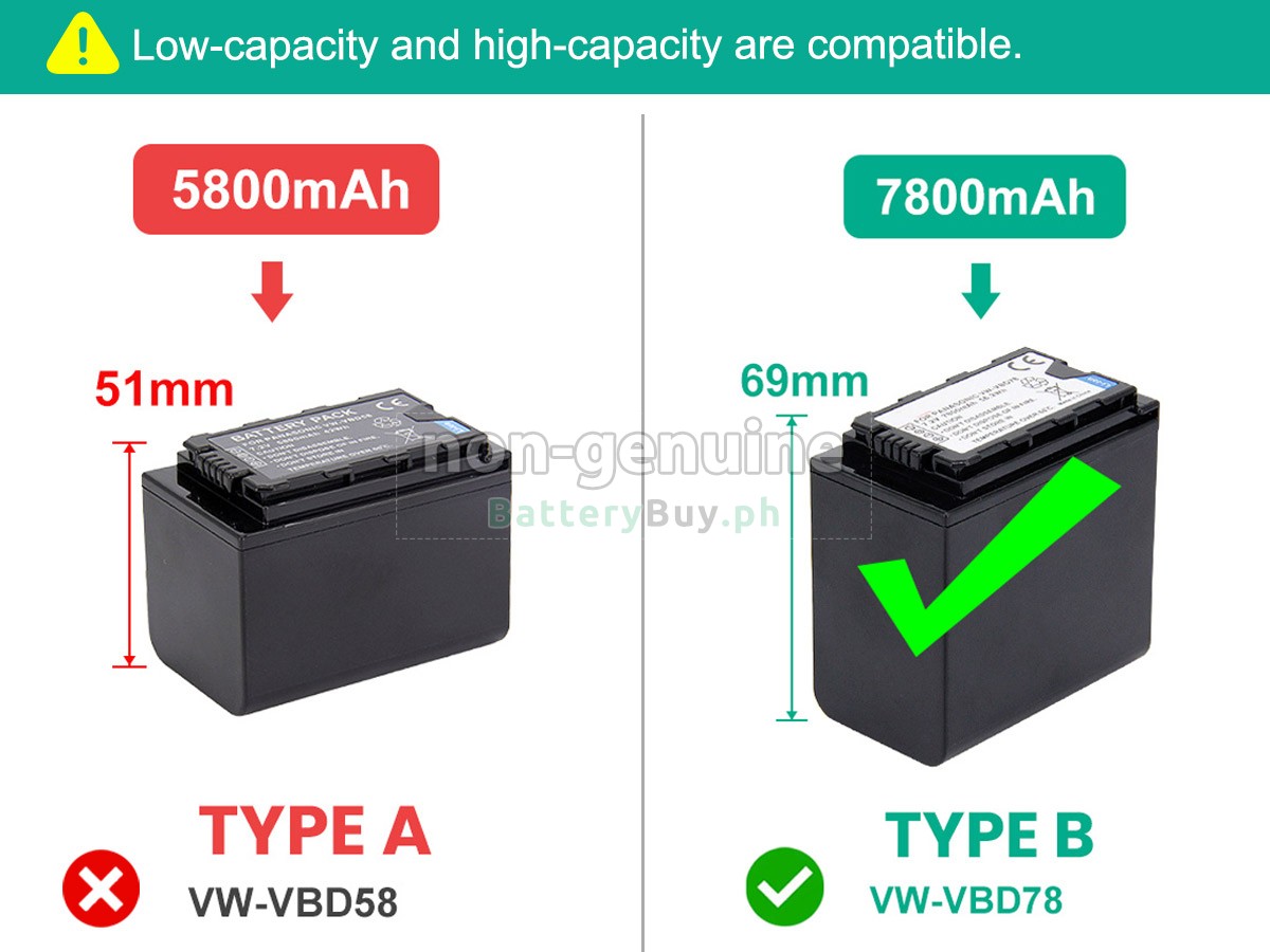 Panasonic HC-X1500 Replacement Battery