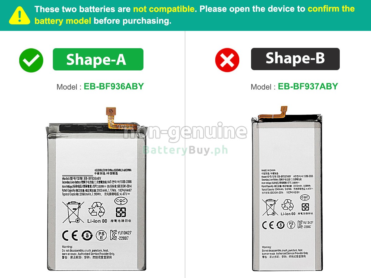 Samsung GALAXY Z FOLD 4 SM-F9360 Replacement Battery
