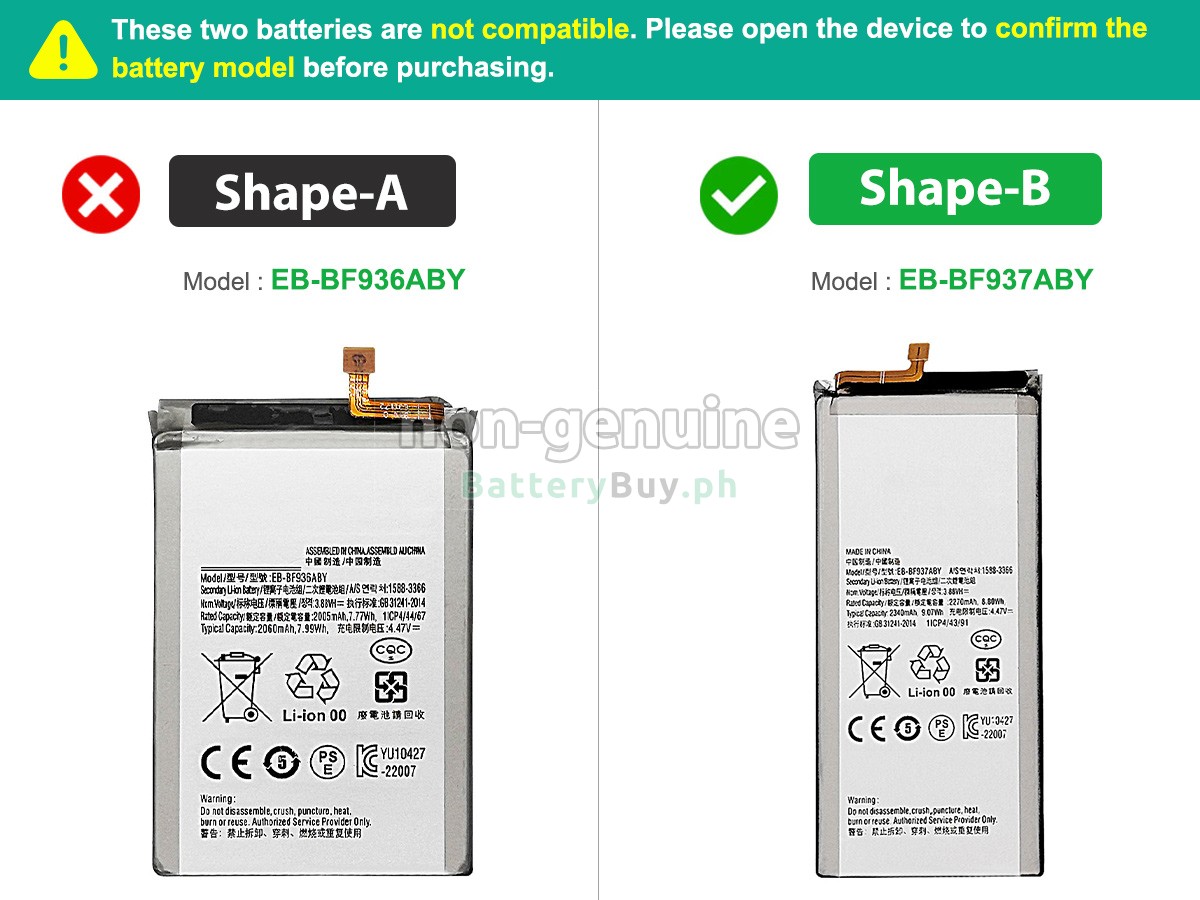 Samsung GALAXY Z FOLD 4 SM-F9360 Replacement Battery