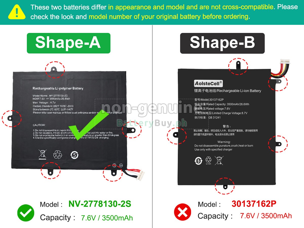Teclast 30137162P Replacement Battery