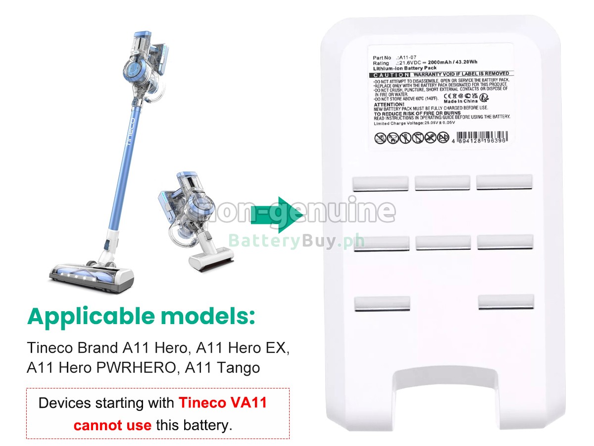 Tineco A11 MASTER Replacement Battery