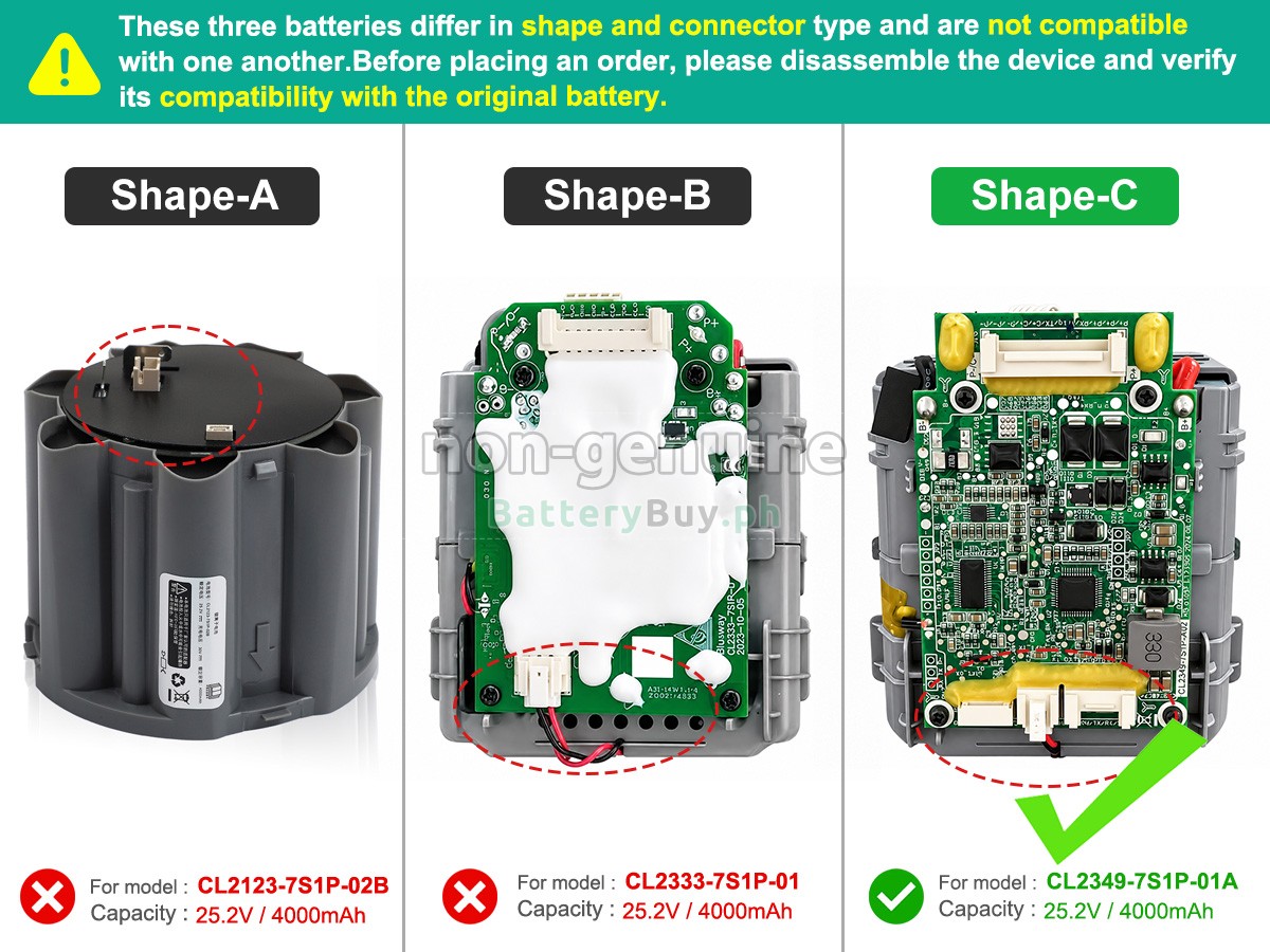 Tineco FW28030ECN Replacement Battery