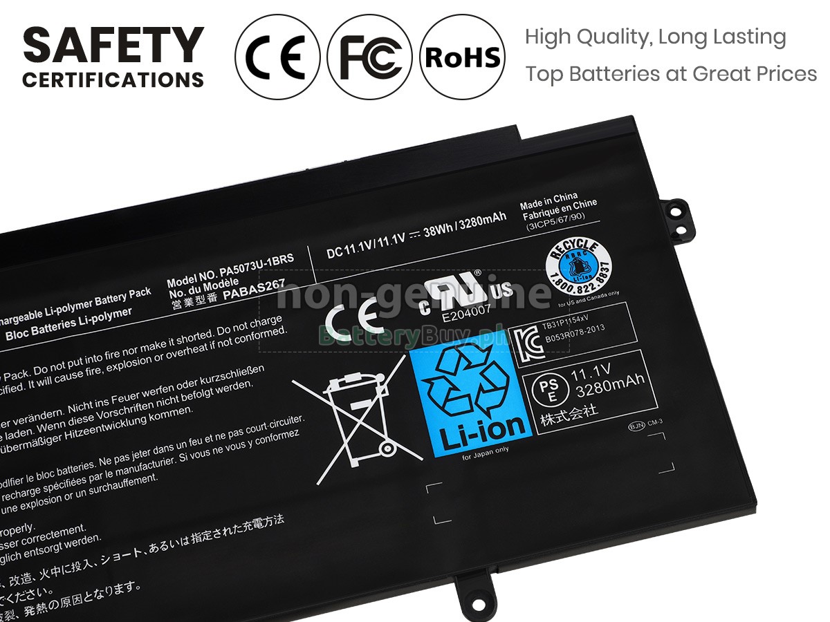 Toshiba Satellite U925T-S2300 Replacement Battery